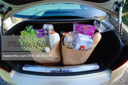 Groceries in the Trunk of a Car
