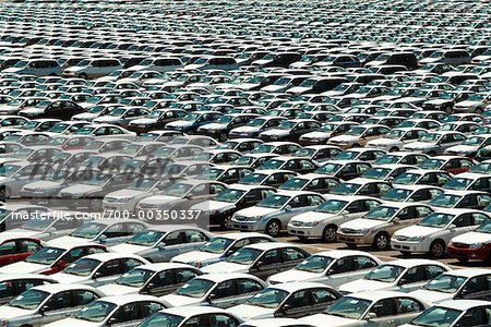 Rows of New Cars