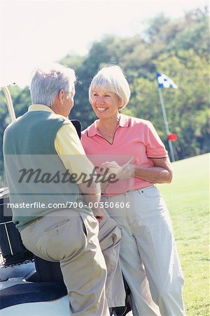 Couple Golfing