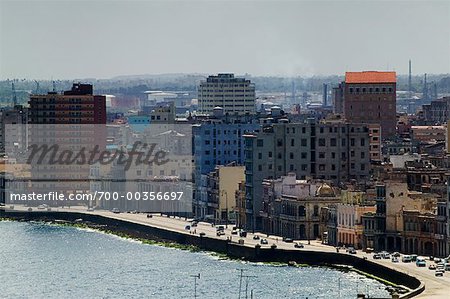 Traffic on the Malecon Havana, Cuba