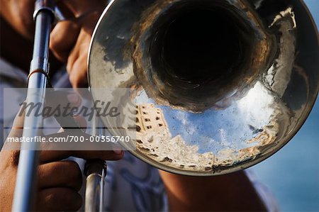 Person Playing Trombone