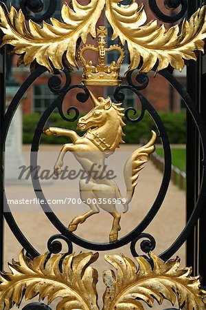 Detail of Gate to Kensington Palace, London, England