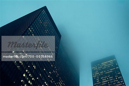 Office Towers in Fog