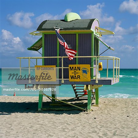 Station maître nageur sur Beach Miami Beach, Miami, Florida, USA