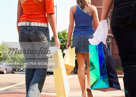 Teenagers with Shopping Bags