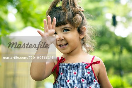 Girl Using Mocking Hand Gesture