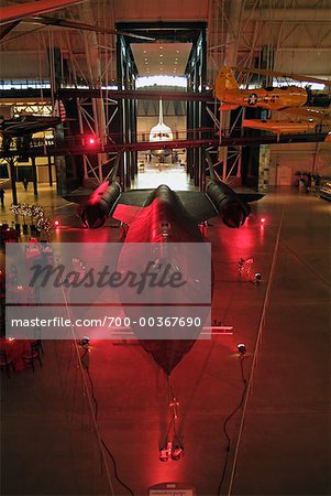 Bombardier et la navette spatiale dans l'Air et espace Musée Hampton, Virginie, Etats-Unis