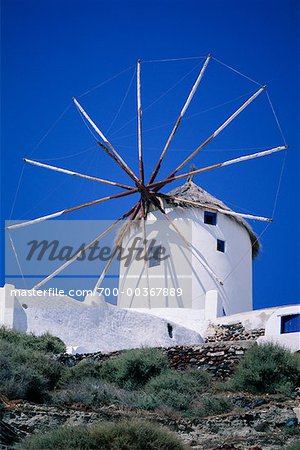 Moulin à vent Oia, Santorini, Grèce