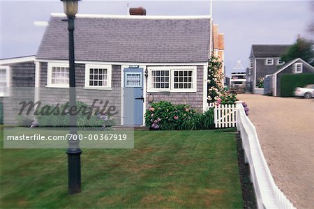 House with White Picket Fence Nantucket, Massachusetts, USA