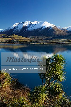 Mountain over Lake Wakatipu Queenstown, South Island, New Zealand