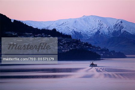 Mountains over Lake Wakatipu Queenstown, South Island, New Zealand