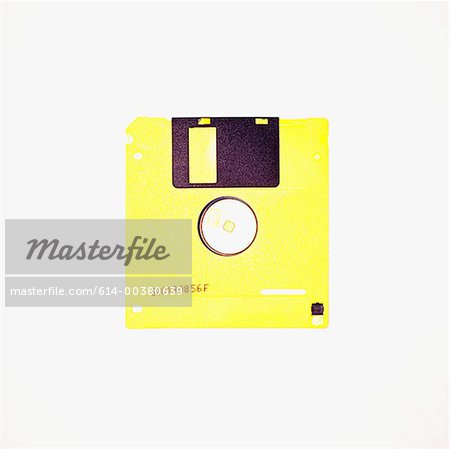 Yellow floppy disc