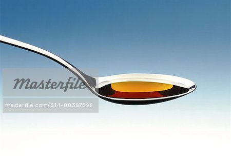 Cough medicine on a spoon Cough medicine on a spoon