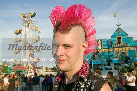 Portrait of Man with Mohawk Canadian National Exhibition Toronto, Ontario, Canada