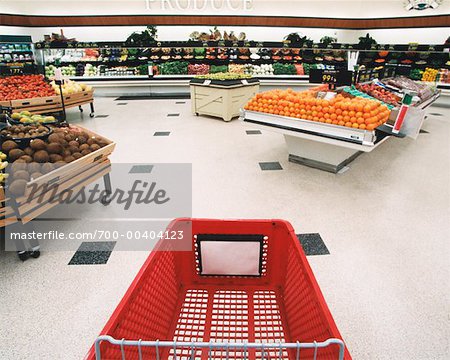 Produce Section in Grocery Store