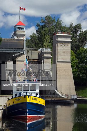 Lift Lock Trent-Severn Waterway, Peterborough, Ontario, Canada