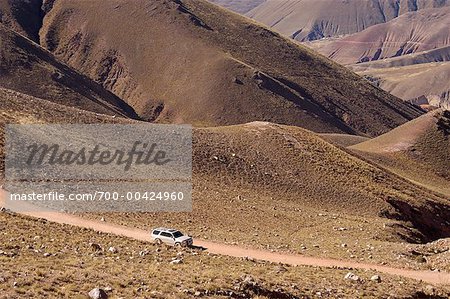 Car on Dirt Road, Salta Province, Argentina