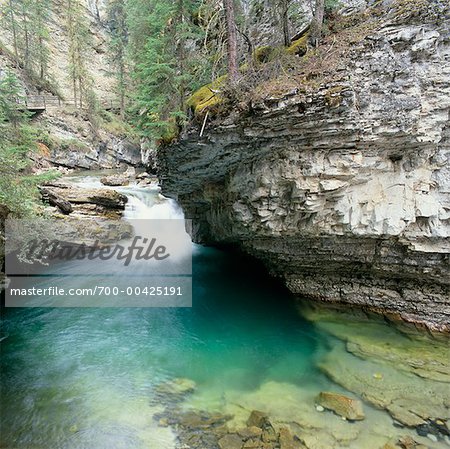 Close Up of Stream, Johnston Canyon, Bow Valley, Banff National Park, Alberta, Canada