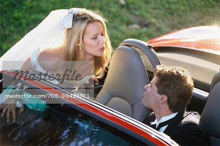 Bride and Groom Kissing