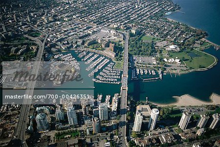 Ville et False Creek, Vancouver, Colombie-Britannique, Canada