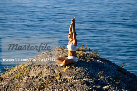 Woman Doing Yoga Outdoors