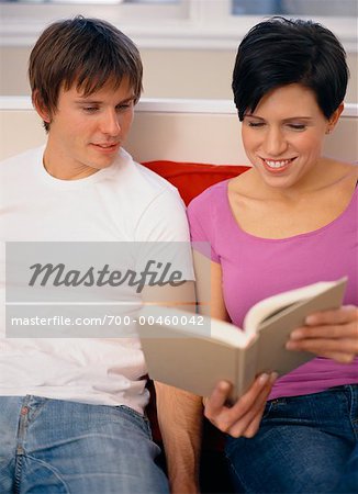 Couple Reading Book