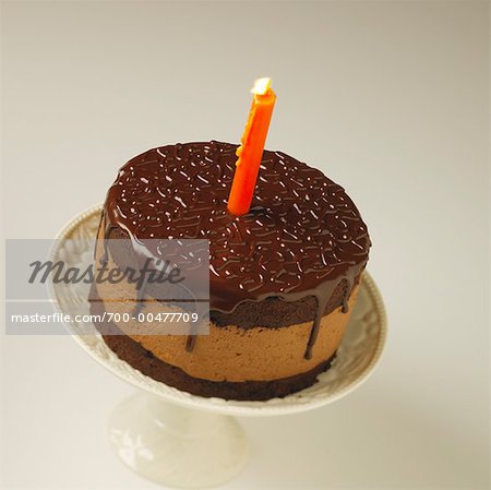 Chocolate Mousse Cake with Candle