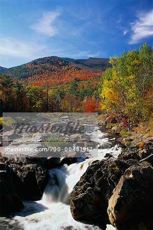 Stromschnellen im Wald Ausable River, Adirondack Park, New York State, USA