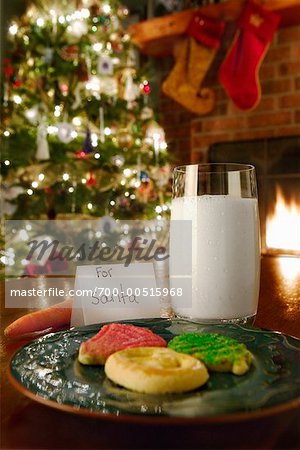 Lait et biscuits pour le père Noël