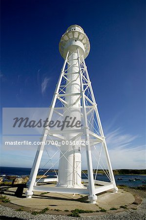 Currie port phare, Currie, King Island, Tasmanie, Australie