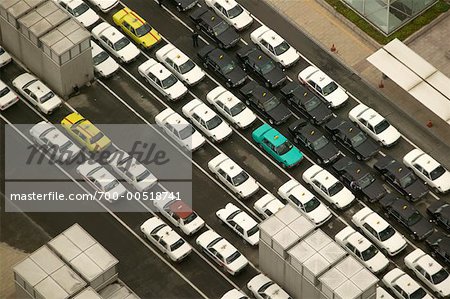 Vue d'ensemble des Taxis, Sapporo, Hokkaido, Japon