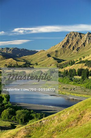 Te Mata Peak und der Tuki Tuki River, Tuki Tuki RIver Valley, Hawke's Bay, Neuseeland