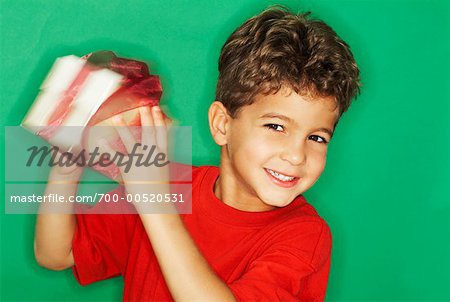 Boy Holding Gift