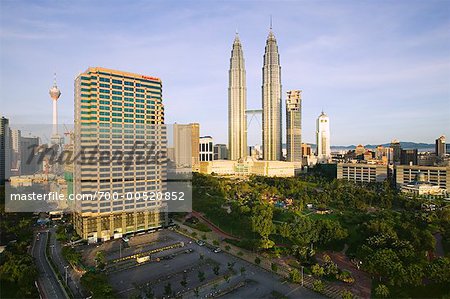 Exxon Mobil Building and Petronas Twin Towers, Kuala Lumpur, Malaysia