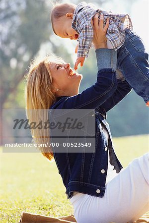 Mother and Son Outdoors