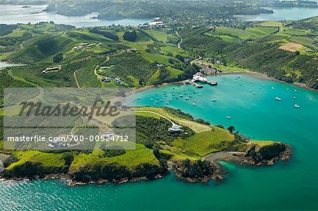 Overview of Waiheke Island, New Zealand