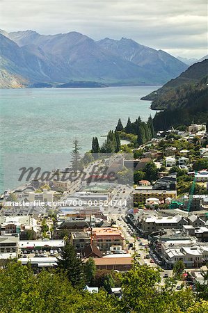 Queenstown und Lake Wakatipu, Südinsel, Neuseeland