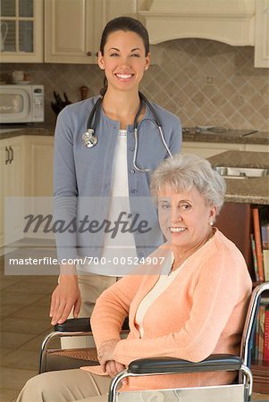 Porträt des Senior und Home Care Worker