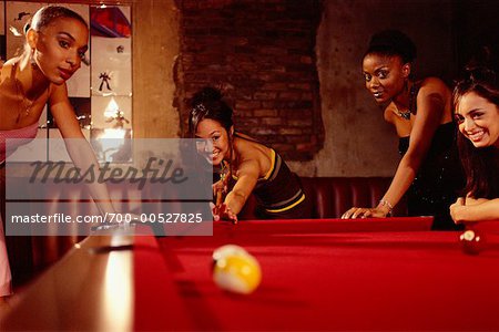 Friends Playing Pool