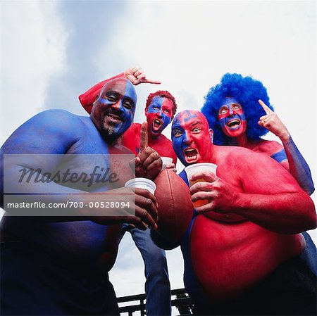 Gruppenfoto von Sportfans