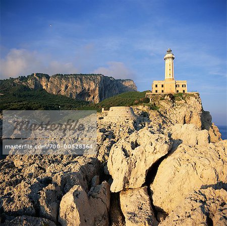 Lighthouse at Punta Carena, Capri, Naples, Italy