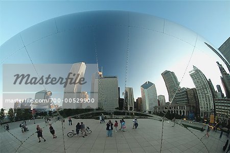 Cloud Gate, Millennium Park, Chicago, Illinois, USA