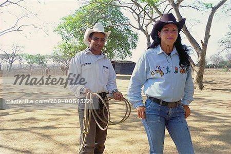 Portrait of Cowboy and Cowgirl, Camaguey, Cuba