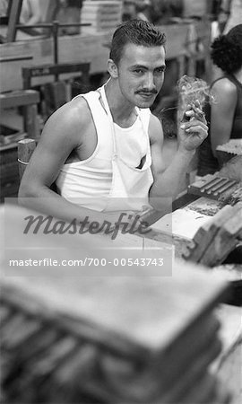 Man in Cigar Factory, Camaguey, Cuba
