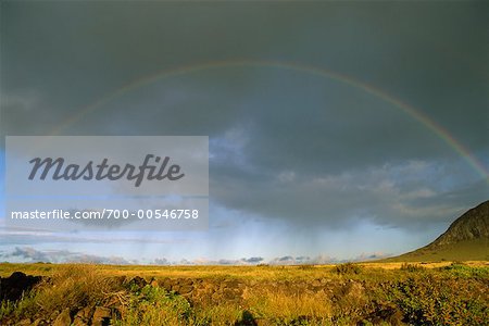 Regenbogen über der Osterinsel, Chile