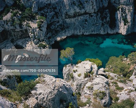 Boats on River, Les Calanques, En Vau, Provence, France