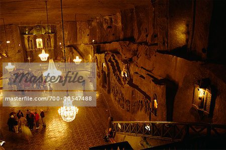 Interior of The Chapel of Saint Kinga, Wieliczka Salt Mine, Krakow, Poland