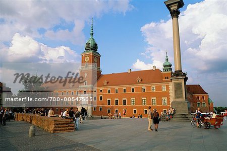 Personen außerhalb der Royal Castle, Warschau, Polen