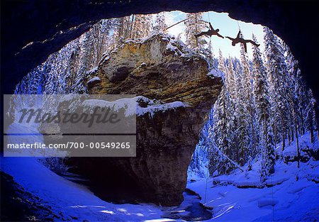 Rock Climbing, Johnston Canyon, Banff National Park, Alberta, Canada