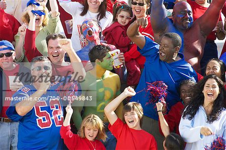 Crowd Cheering at Sporting Event